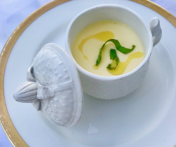 Lavender Lemon White Chocolate Mousse with Marjoram Sea Salt Accent